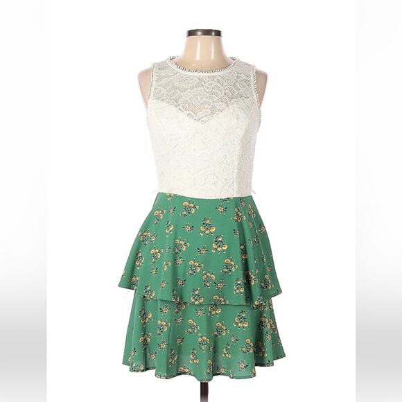 Teeze Me ruffle and lace fit and flare sleeveless dress, size 11/12 - Picture 1 of 8